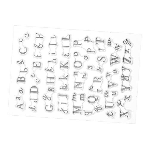 Angoily Transparenter Silikonstempel für Scrapbook Letter Stempelset Klare Muster Langlebig Weiches Material für DIY Journal Kartenbasteln und Kreative Bastelprojekte von Angoily