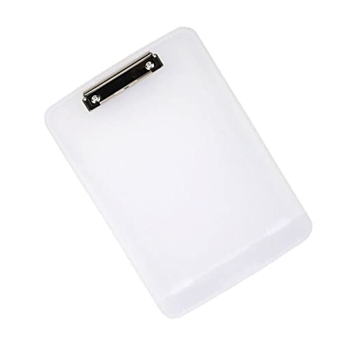 Angoily Transparentes Klemmbrett mit Großem Fassungsvermögen Glatte Oberfläche Langlebiges Kunststoff Clip Board mit Stiftschlaufe für Büro Schule und Zuhause von Angoily