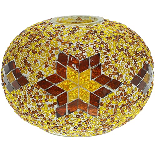 Angoily Türkischer Lampenschirm Mosaik-Tischlampenschirm Marokkanischer Dekorativer Glaslampenschirm Böhmische Vintage-Lampenabdeckung Für Wohnzimmer Wohnheim Heimbüro von Angoily