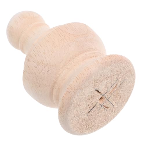 Angoily Unlackiertes Europäisches Holz Endstück Handgefertigt Runde Form Stabile Möbel Treppendekoration Eleganter Finial für Bettpfosten und Geländer Rustikaler Stil von Angoily