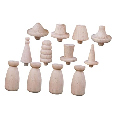 Angoily Unvollendete Holz Peg Dolls mit DIY Bastelset für Kreative Holzfiguren zum Malen für Kunsthandwerk und Puppenzubehör für Weihnachten und Kreative Projekte Angoily Unvollendete Holz Peg Dolls mit DIY Bastelset für Kreative Holzfiguren zum Malen für Kunsthandwerk und Puppenzubehör für Weihnachten und Kreative Projekte von Angoily