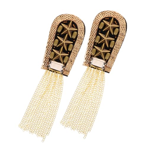 Angoily Vintage Fransen Schulter Epauletten Metall Quasten Schulter Schmuck für Damen Stilvolle Broschen Anstecknadeln für Kleidung Vielseitige Retro Deko für Hochzeit Bühne Cosplay Angoily Vintage Fransen Schulter Epauletten Metall Quasten Schulter Schmuck für Damen Stilvolle Broschen Anstecknadeln für Kleidung Vielseitige Retro Deko für Hochzeit Bühne Cosplay von Angoily