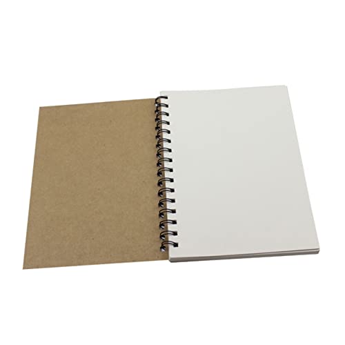Angoily Vintage Kraftpapier Spiral Notizbuch Skizzenbuch mit Robuster Hülle für Zeichnungen für Studenten und Bürogebrauch für Kreative Projekte und Unterwegs von Angoily