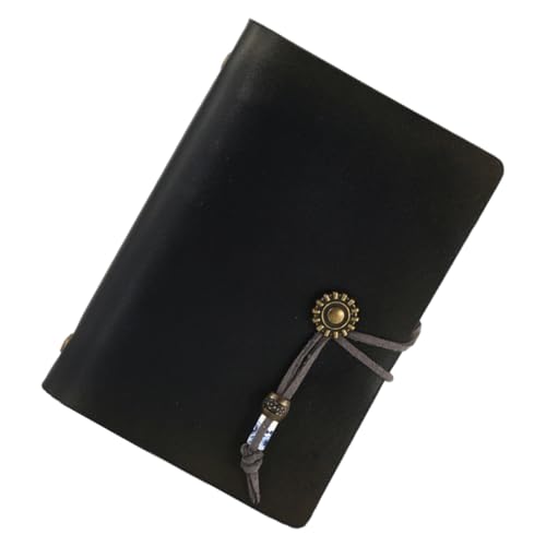 Angoily Vintage Leder Notizbuch Leichtes Reise Tagebuch Nachfüllbares Loose Leaf Journal Handliches Planer Notizheft für Frauen Tragbares Tagebuch für Schule Büro und Unterwegs von Angoily