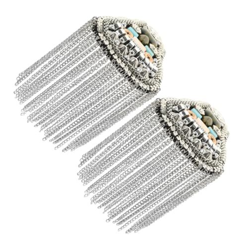 Angoily Vintage Metall Schulterepauletten mit Tassel Abnehmbare Dekorative Quasten Langlebige Metallverarbeitung Einfach zu Befestigen Geeignet für Jacken Anzüge Kostüme und Angoily Vintage Metall Schulterepauletten mit Tassel Abnehmbare Dekorative Quasten Langlebige Metallverarbeitung Einfach zu Befestigen Geeignet für Jacken Anzüge Kostüme und von Angoily