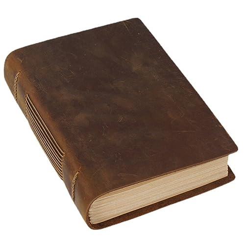 Angoily Vintage Notizbuch Handgefertigtes Tagebuch aus Rindsleder Vielseitig Einsetzbar für Büro Konferenzen und Persönliche Notizen für Studenten und Kreative Angoily Vintage Notizbuch Handgefertigtes Tagebuch aus Rindsleder Vielseitig Einsetzbar für Büro Konferenzen und Persönliche Notizen für Studenten und Kreative von Angoily