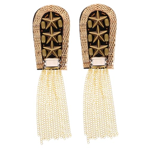 Angoily Vintage Schulter epaulette mit Quaste Modische Brosche für Damen und Herren Eleganter Schmuck zur Kleidungsdekoration bei Hochzeit Party Cosplay und Fotoshooting von Angoily