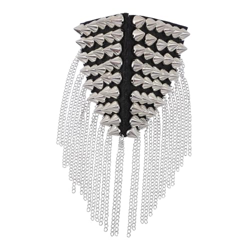 Angoily Vintage Schulterepaulette mit Quaste und Kette Modisches Schulterabzeichen für Damen für Partys Kostüme und Besondere Anlässe von Angoily