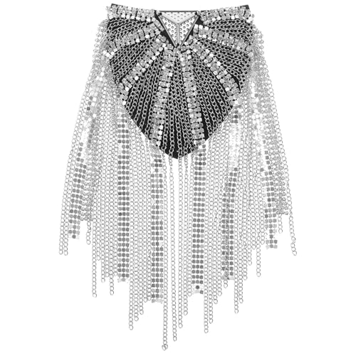 Angoily Vintage Schulterklappen Damen mit Quasten und Funkelnden Strasssteinen Modisches Metall accessoire für Anzug Hochzeit Party und Festliche Anlässe Vielseitig Kombinierbar Angoily Vintage Schulterklappen Damen mit Quasten und Funkelnden Strasssteinen Modisches Metall accessoire für Anzug Hochzeit Party und Festliche Anlässe Vielseitig Kombinierbar von Angoily