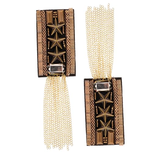 Angoily Vintage Schulterklappen mit Quasten Stilvolle Damen Schulterepauletten mit Strass Robustes Material Vielseitig für Hochzeiten Bankette Partys Modisches Outfit Accessoire von Angoily