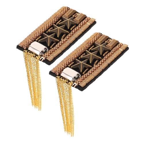 Angoily Vintage Schulterklappen mit Quasten und Strass Modische Epauletten für Damen Dekorative Tassel Accessoires für Hochzeiten Partys Festliche Anlässe Teiliges Goldfarben von Angoily