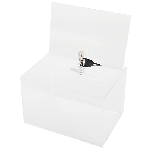 Angoily Vorschlagsbox mit Schloss Transparente Spendenbox für Fundraising Abschließbar für Büro Schule und Veranstaltungen mit Slot für Tickets Angoily Vorschlagsbox mit Schloss Transparente Spendenbox für Fundraising Abschließbar für Büro Schule und Veranstaltungen mit Slot für Tickets von Angoily