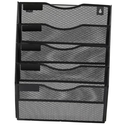 Angoily Wandmontierter Mehrschichtiger Dokumentenhalter für Büro und Zuhause Flexibler Organizer für Zeitschriften Aktenordner und Broschüren von Angoily