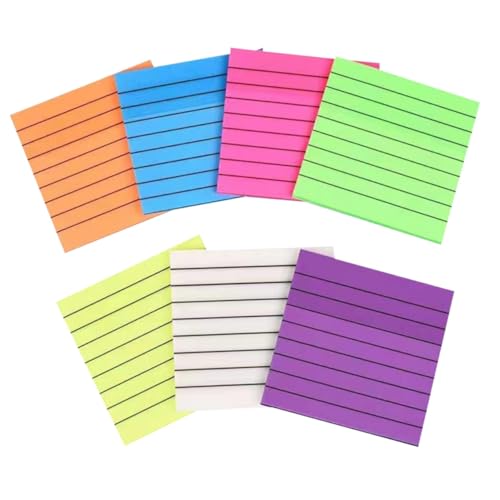 Angoily Wasserdichte Haftnotizen Farben Translucente Memo Pads für Büro Zuhause Selbstklebende Notizzettel für Wichtige Erinnerungen und Planung von Angoily