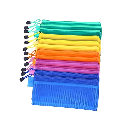 Angoily Wasserdichte Reißverschluss Tasche Matte Portfolio Tasche für Dokumente Net Zipper Bag für Reisen Zufälligen Farben für Büro und Freizeit Zufällige Farbe von Angoily