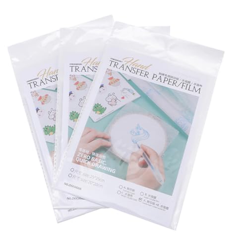 Angoily Wasserdurchlässige Stickunterlage Teiliges Transparentes Transferpapier für DIY Stickprojekte Einfach zu Handhaben für Bekleidung Reparatur und Kreative Designs von Angoily