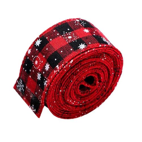 Angoily Weihnachtliches Geschenkband Kariert Breit Rotschwarz Kariertes Dekoband mit Schneeflockenmuster Glatte Oberfläche Vielseitig für Basteln Geschenkverpackung und Schleifen Angoily Weihnachtliches Geschenkband Kariert Breit Rotschwarz Kariertes Dekoband mit Schneeflockenmuster Glatte Oberfläche Vielseitig für Basteln Geschenkverpackung und Schleifen von Angoily
