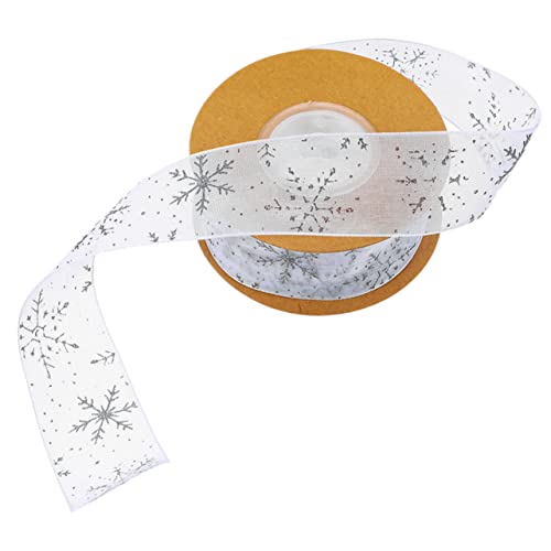 Angoily Weihnachtliches Geschenkband mit Schneeflockenmuster Hochwertigem für Dekoration Bouquets und Mehr für Weihnachten Angoily Weihnachtliches Geschenkband mit Schneeflockenmuster Hochwertigem für Dekoration Bouquets und Mehr für Weihnachten von Angoily