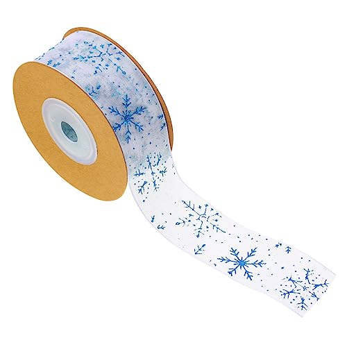Angoily Weihnachtliches Geschenkband mit Schneeflockenmuster Lange Dekorative Schleifen für DIY Verpackungen und Festliche Anlässe Strapazierfähiges Breit Angoily Weihnachtliches Geschenkband mit Schneeflockenmuster Lange Dekorative Schleifen für DIY Verpackungen und Festliche Anlässe Strapazierfähiges Breit von Angoily