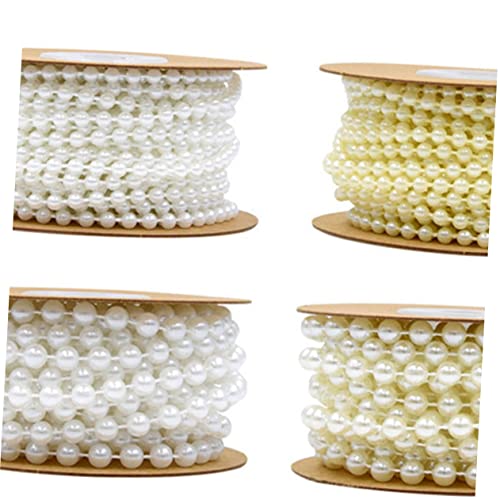 Angoily Weiße Perlenkette mit Festen Kunststoffperlen Rolle Glänzende Gleichmäßige Oberfläche Verstellbar für DIY Hochzeitsdekoration Schmuckarmband Vorhang und Geschenkverpackung Angoily Weiße Perlenkette mit Festen Kunststoffperlen Rolle Glänzende Gleichmäßige Oberfläche Verstellbar für DIY Hochzeitsdekoration Schmuckarmband Vorhang und Geschenkverpackung von Angoily