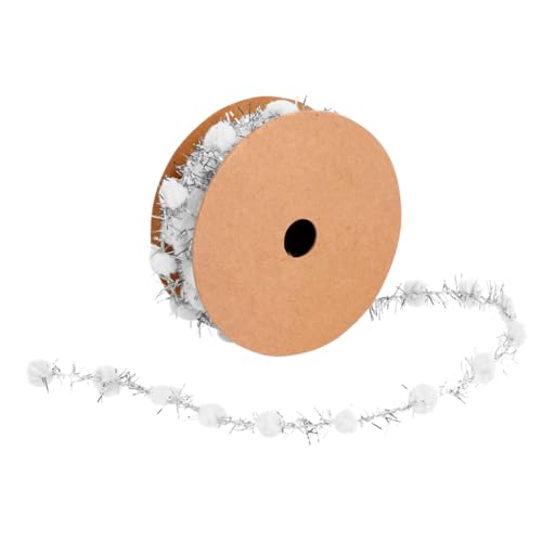Angoily Weiße Pompom Dekoband mit Draht Weihnachtliches Geschenkband für DIY Basteln Festliche Baum und Partydekoration Flauschige Strickbänder für Verpackung und Handwerk Angoily Weiße Pompom Dekoband mit Draht Weihnachtliches Geschenkband für DIY Basteln Festliche Baum und Partydekoration Flauschige Strickbänder für Verpackung und Handwerk von Angoily