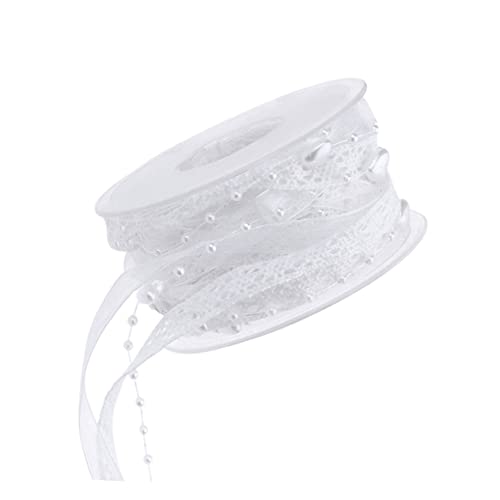 Angoily Weißes Kunstperlenband Hochzeitsgeschenkband Dekoband für Diy Blumenverpackung und Partydekoration Breit Elegantes Bastelzubehör Angoily Weißes Kunstperlenband Hochzeitsgeschenkband Dekoband für Diy Blumenverpackung und Partydekoration Breit Elegantes Bastelzubehör von Angoily