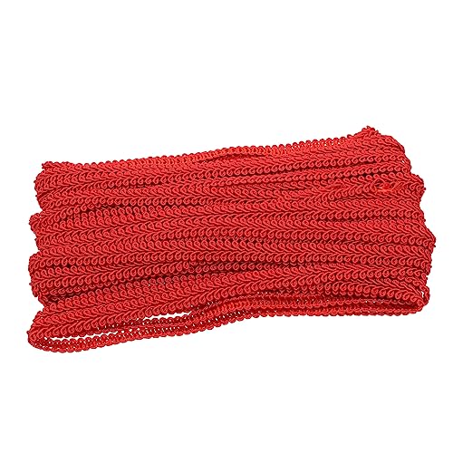 Angoily Wellenförmiger Spitzenbesatz Rot Yards Dekorative für Vorhänge Kleidung Handwerk Hochwertiger Nähbesatz für Diy Projekte von Angoily