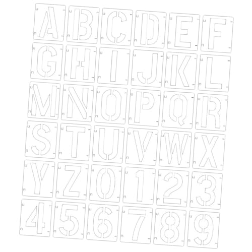 Angoily Wiederverwendbare Pet Kunststoff Schablonen mit Buchstaben und Zahlen Glatte Oberfläche Waschbare Malvorlagen für DIY Wandmalerei Vielseitig für Basteln und Heimdekoration Teilig Angoily Wiederverwendbare Pet Kunststoff Schablonen mit Buchstaben und Zahlen Glatte Oberfläche Waschbare Malvorlagen für DIY Wandmalerei Vielseitig für Basteln und Heimdekoration Teilig von Angoily