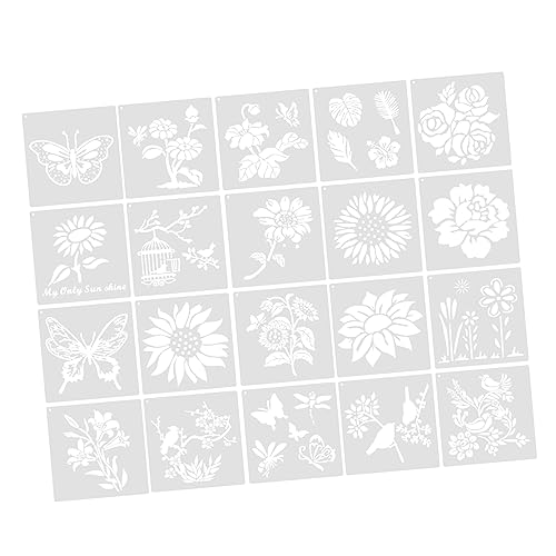 Angoily Wiederverwendbare Wandkunst Schablonen Blumenform Malvorlagen Strapazierfähigem Pet für Kreative Diy Projekte und Angoily Wiederverwendbare Wandkunst Schablonen Blumenform Malvorlagen Strapazierfähigem Pet für Kreative Diy Projekte und von Angoily