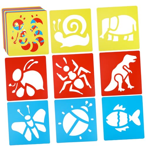 Angoily Wiederverwendbare mit Dinosaurier und Tiermotiven Große Pet vorlagen für Wand Boden und Papier Präzise Zeichenschablonen zum Basteln und Kartengestaltung für Erwachsene von Angoily