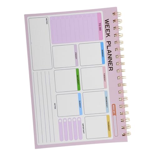 Angoily Wochenplaner-Notizblock Tagesplaner Notizblock Planer Weekly Notebook wöchentliche Planungsnotiz des Lehrers Planer zu tun Tages- und Wochenplaner Planenplaner Eisen Rosa Angoily Wochenplaner-Notizblock Tagesplaner Notizblock Planer Weekly Notebook wöchentliche Planungsnotiz des Lehrers Planer zu tun Tages- und Wochenplaner Planenplaner Eisen Rosa von Angoily
