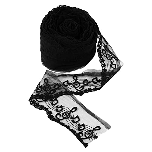 Angoily Yards Schwarze Musiknoten Stickerei Spitze Dekorative Bordüre DIY Nähzubehör für Kleidungsstücke Handgemachte Verzierungen für Brautkleid und Mode Angoily Yards Schwarze Musiknoten Stickerei Spitze Dekorative Bordüre DIY Nähzubehör für Kleidungsstücke Handgemachte Verzierungen für Brautkleid und Mode von Angoily