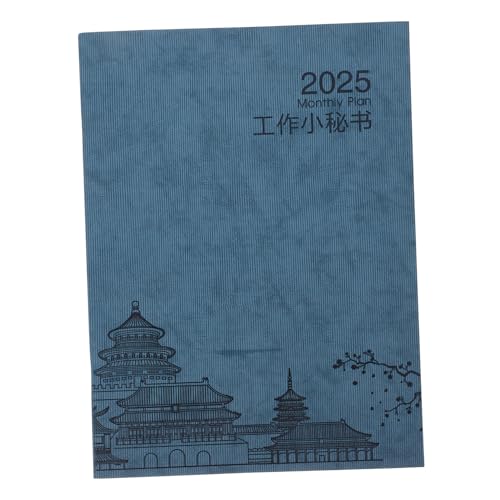 Angoily Zeitmanagementplan Notizblock Planer Kalender Monat notizbuch Schreibbuch Zeitplan Buch Papier Blau von Angoily