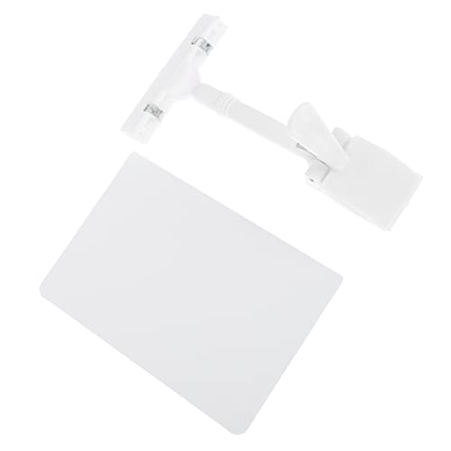 Angoily löschbares Preisschild löschbares Etikett Supermarkt-Preisschild-Clip Supermarkt-Tag-Clip Etiketten Anzeige Preistafel mit Clips Preistafel für Obstläden PVC Weiß von Angoily