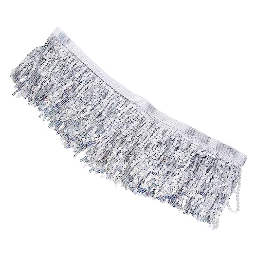 Angoily paillettenbesetzte bärtige Spitze Rave-Outfits für Frauen Pailletten-Spitzenbesatz Party Kostüm elegant clothing Paillettenfransen Pailletten-Quastenbesatz Plastik Silver Angoily paillettenbesetzte bärtige Spitze Rave-Outfits für Frauen Pailletten-Spitzenbesatz Party Kostüm elegant clothing Paillettenfransen Pailletten-Quastenbesatz Plastik Silver von Angoily