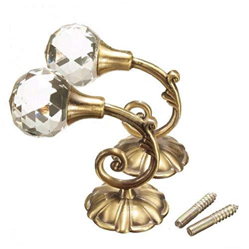Angoter 2ST Large Metal Crystal Ball Wand Tieback Gardinenhaken Silber Gold Vorhang Haken Hängen Vorhang Schnalle Zubehör Angoter 2ST Large Metal Crystal Ball Wand Tieback Gardinenhaken Silber Gold Vorhang Haken Hängen Vorhang Schnalle Zubehör von Angoter