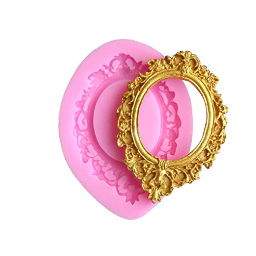 Angoter 3D-Frame-Silikon-Fondant-Kuchen-Formen Kuchen und Schimmelpilze Seifen-Formen für DIY Backen mit Dropper von Angoter