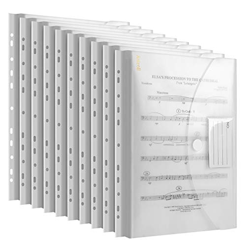 Dokumententasche A4 10 pack- dreidimensionale A4 Dokumentenmappe Sammelmappen für Dokumente Organisieren mit Binderlöcher/Klettverschluss und Etikettentasche wasserdicht jede bis zu 300 Papiere von Anicoll