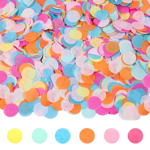 10000 Stück Konfetti Bunt - Groß Pastell, Mehrfarbig Runde Papierreste 100g für Geschenkbox, Dekoration Hochzeit, Geburtstag, Taufe, Valentinstag 10000 Stück Konfetti Bunt - Groß Pastell, Mehrfarbig Runde Papierreste 100g für Geschenkbox, Dekoration Hochzeit, Geburtstag, Taufe, Valentinstag von Anicy