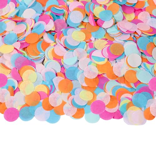 5000 Stück Bunt Konfetti - Groß Pastell für Geburtstag, Hochzeit Mehrfarbig Runde Papierreste 50g für Luftballons, Geschenkbox, Dekoration, Valentinstag 5000 Stück Bunt Konfetti - Groß Pastell für Geburtstag, Hochzeit Mehrfarbig Runde Papierreste 50g für Luftballons, Geschenkbox, Dekoration, Valentinstag von Anicy
