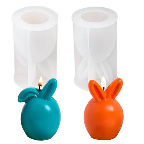 2 Stück Silikonformen Gießformen Ostern - Hase 3D Osterhasen, Osterhase Silikonform für Schokolade, Seife, Ostergeschenke 2 Stück Silikonformen Gießformen Ostern - Hase 3D Osterhasen, Osterhase Silikonform für Schokolade, Seife, Ostergeschenke von Anicy