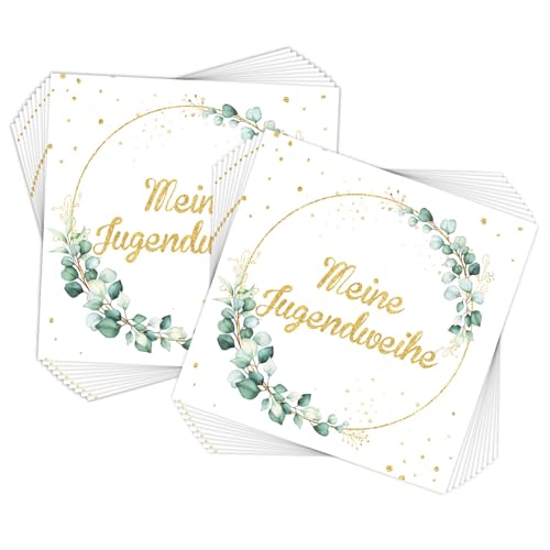 40 Stück Servietten Jugendweihe Deko - Jugendweihe Tischdeko Papierserviette Partyzubehör für Junge Mädchen, 33 x 33 cm 40 Stück Servietten Jugendweihe Deko - Jugendweihe Tischdeko Papierserviette Partyzubehör für Junge Mädchen, 33 x 33 cm von Anicy