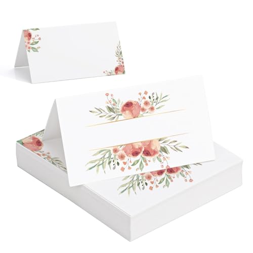 60 Stück Tischkarten Hochzeit - Namensschilder Hochzeit Platzkarten zum Selbst Beschriften Blumen Tischdekoration Namenskärtchen Tischkarten für Geburtstag, 110x85mm 60 Stück Tischkarten Hochzeit - Namensschilder Hochzeit Platzkarten zum Selbst Beschriften Blumen Tischdekoration Namenskärtchen Tischkarten für Geburtstag, 110x85mm von Anicy