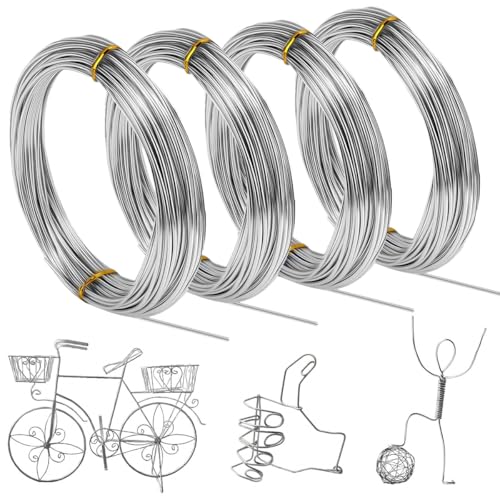 Draht Basteldraht 2mm x 20 m - Schmuckdraht Draht für Schmuck, Dekoteile, DIY-Skulpturen, Kranzherstellung & Bonsai-Bäume, Silber Draht Basteldraht 2mm x 20 m - Schmuckdraht Draht für Schmuck, Dekoteile, DIY-Skulpturen, Kranzherstellung & Bonsai-Bäume, Silber von Anicy