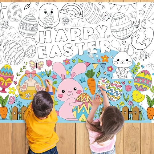 Ostern Ausmaltischdecke Kinder - Tischdecke zum Ausmalen Kinder, Maltischdecke für Kinder Ostern Basteln Malen Graffiti, Osterei Hase Kaninchen, Bestes Ostergeschenk Ostern Ausmaltischdecke Kinder - Tischdecke zum Ausmalen Kinder, Maltischdecke für Kinder Ostern Basteln Malen Graffiti, Osterei Hase Kaninchen, Bestes Ostergeschenk von Anicy