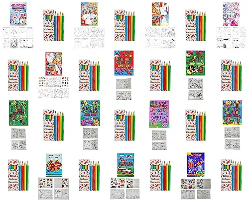 Sortiment von 14 Puzzle und Malbüchern mit Stickern, Buntstiften und Bleistiften von Anilas