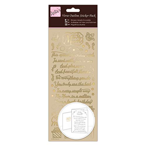 Anita's ANT 810157 Scrapbooking-Stickers, Gold, Einheitsgröße von Anita's