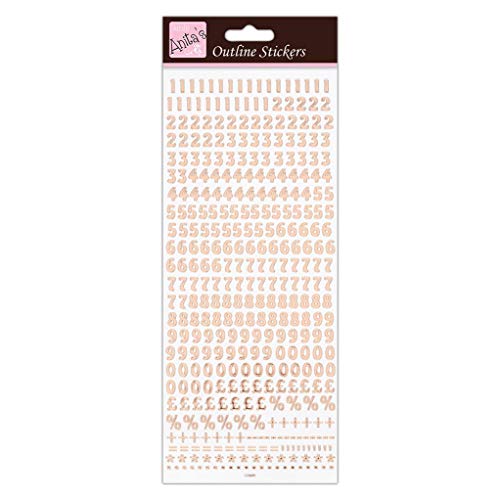 Anita's ANT 810292 Scrapbooking Aufkleber, Rose Gold Auf Weiß, Einheitsgröße von Anita's