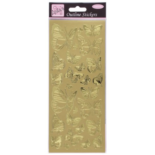 Anitas Schmetterlings-Entwurfs-Aufkleber, Gold Anitas Schmetterlings-Entwurfs-Aufkleber, Gold von Anita's