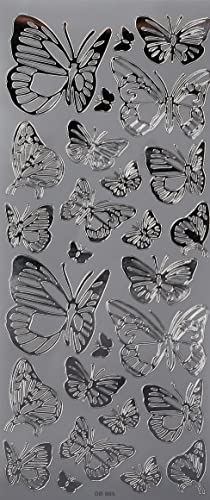 Anitas Schmetterlings-Entwurfs-Aufkleber, Silber Anitas Schmetterlings-Entwurfs-Aufkleber, Silber von Anita's